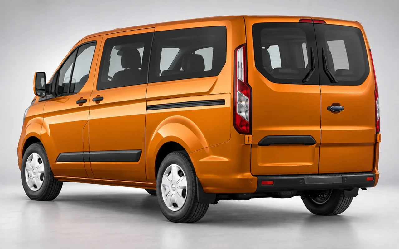 Ford Tourneo Custom Titanium Plus 8+1 arka 3/4 görünüm
